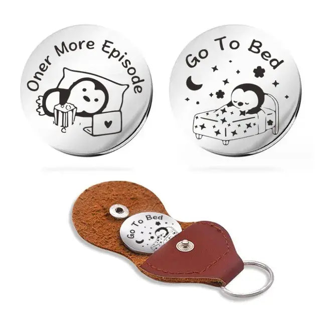 Double-Sided Decision Coin Keychain