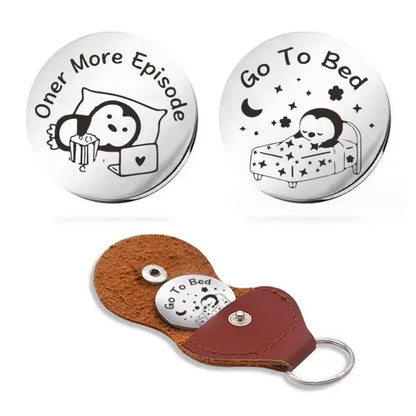 Double-Sided Decision Coin Keychain